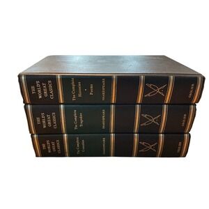 William Shakespeare Complete Works 3 Vol Set Grolier Worlds Great Classics Gold